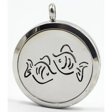 Pisces 316L Stainless Steel Perfume Diffuser Locket Pendant